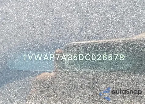 2013 Volkswagen Passat 2.5L S из США, поврежденный, VIN 1VWAP7A35DC026578